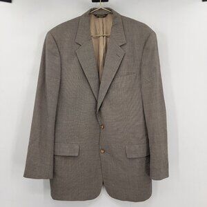 Brooks Brothers Mens Wool Houndstooth Pant Suit In Gray Size 44